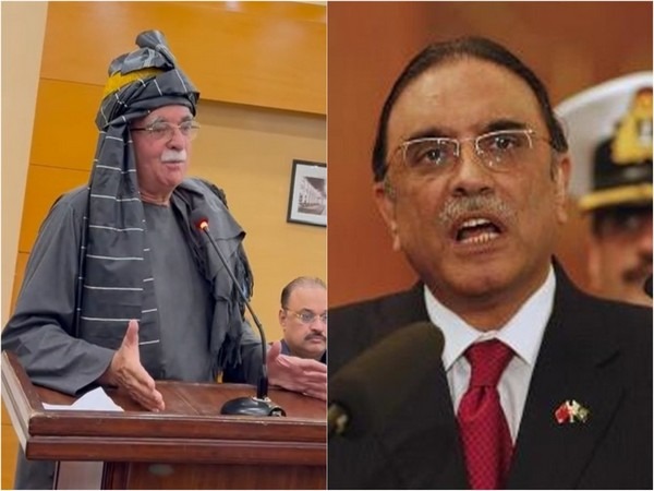 Presidential candidates Mahmood Khan Achakzai (left) and Asif Ali Zardari