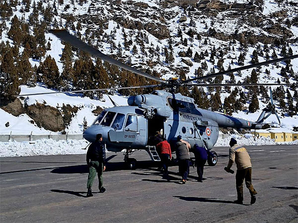 Indian Air Force airlifting ailing 70-year-old Dorje's airlift to hospital (Photo/ANI)