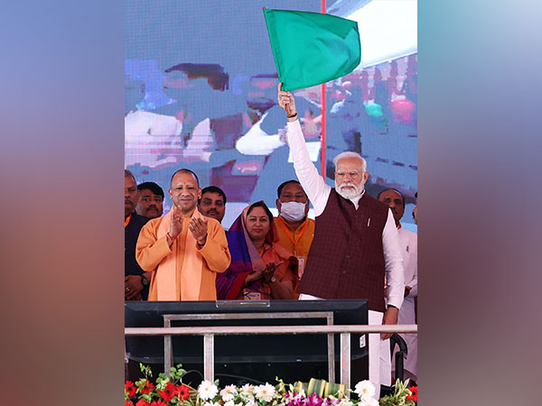Prime Minister Narendra Modi with Uttar Pradesh CM Yogi Adityanath. (Photo/ANI)