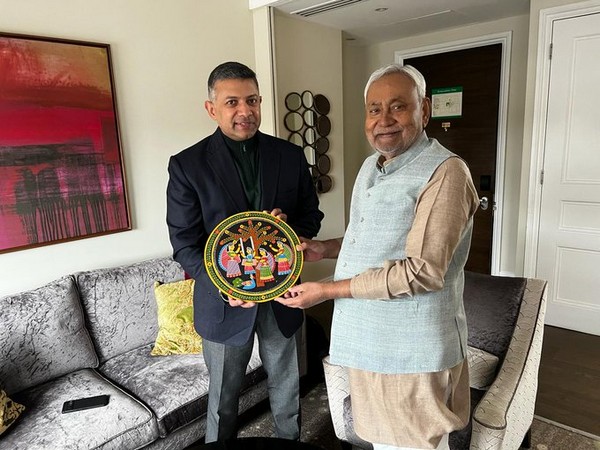 Indian High Commissioner to UK pays courtesy visit to Bihar CM Nitish Kumar (Photo/ANI)
