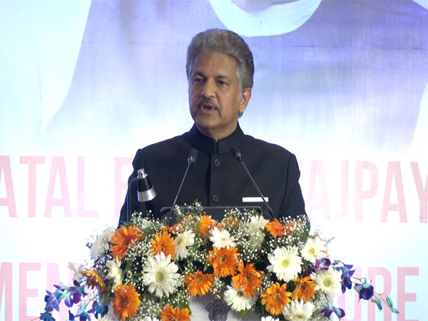 Mahindra Group Chairman, Anand Mahindra speaking at the event(Photo/ANI)