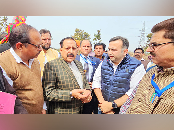 Dr Jitendra Singh today visited the proposed site of the North India’s first Government Homoeopathic College in Jasrota village. (Photo: PIB)