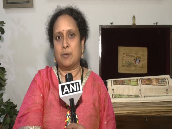 Hyderabad-based artist Aparna Kanumuri. (Photo/ANI)