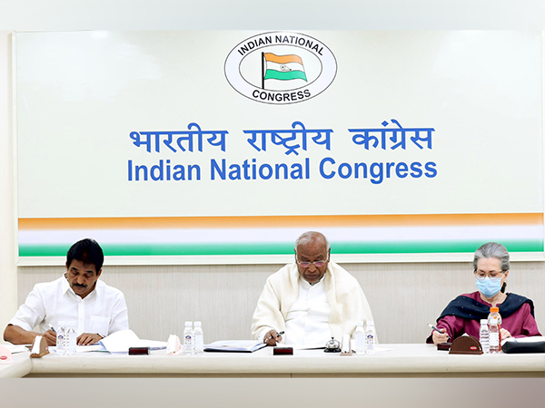 Congress leaders at CEC meeting (Photo/ANI)