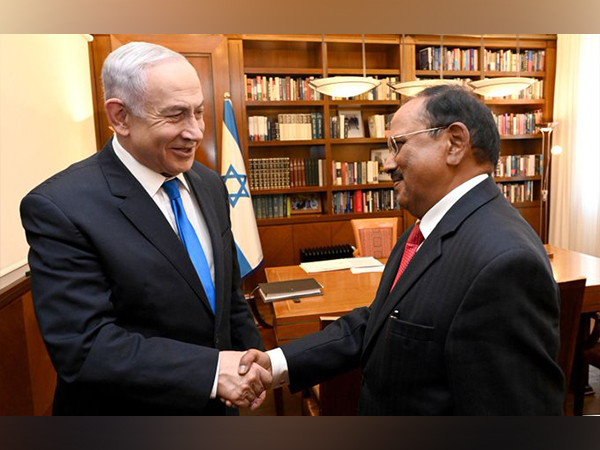 NSA Ajit Doval with Israeli PM Benjamin Netanyahu. (Photo/X @IsraeliPM)