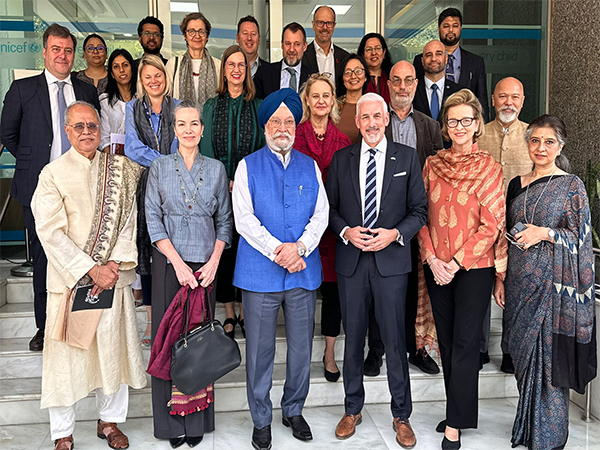 Hardeep Puri with representatives of UN mission and agencies in India (Photo/X @HardeepSPuri)