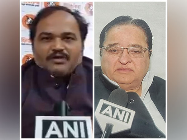 Shiv Sena's (UBT) Anand Dubey and SP MP ST Hassan (Photo/ANI) 