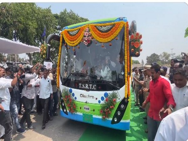 Telangana ministers flag off TSRTC Non-AC electric buses in Hyderabad (Photo/X/@tsrtcmdoffice)