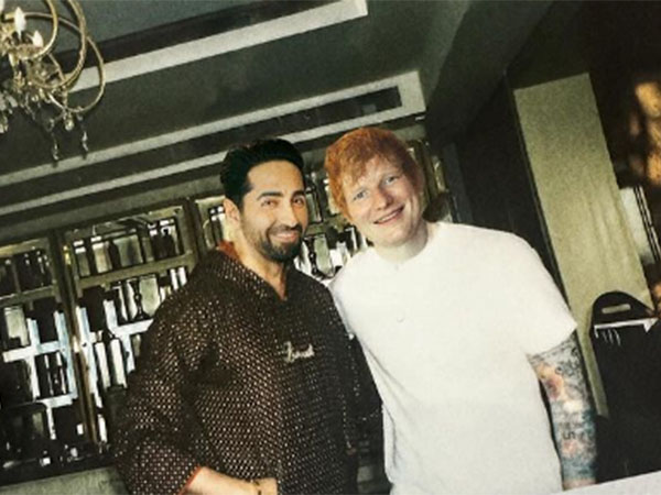 Ayushmann Khurrana with Ed Sheeran (Image source: Instagram)