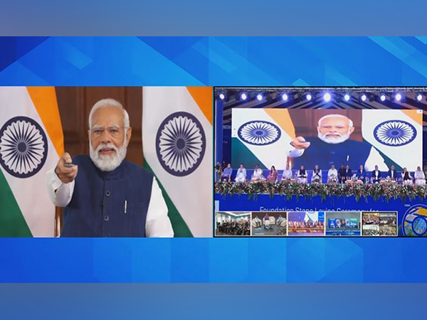 PM Narendra Modi lays foundation for three semiconductor plants, two in Gujarat, one in Assam (Image: PMO)