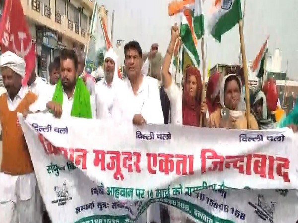 Visuals of protesting farmers from Jind, Haryana (Photo/ANI)