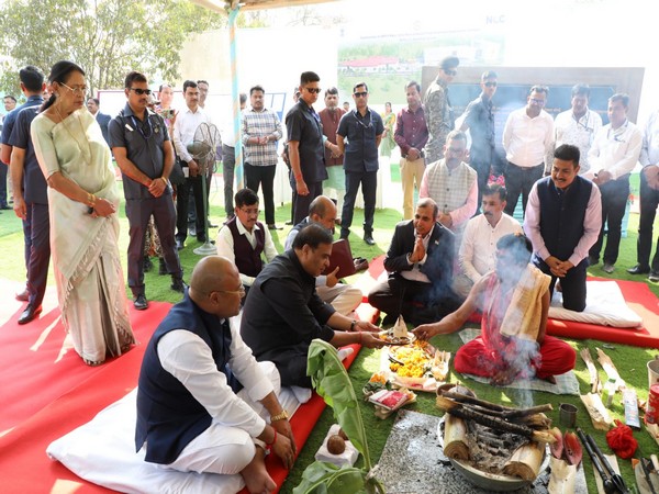 Himanta Biswa Sarma attends Bhoomi Pujan of Unity Mall in Guwahati (Photo/ANI)