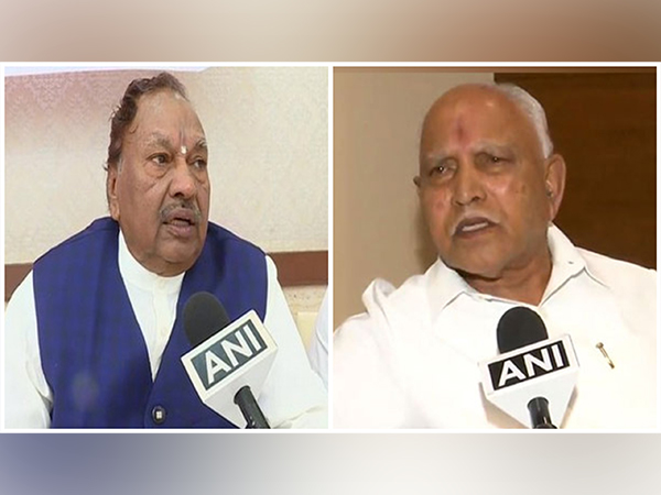 BJP leaders KS Eshwarappa and BS Yediyurappa. (File Photo/ANI)