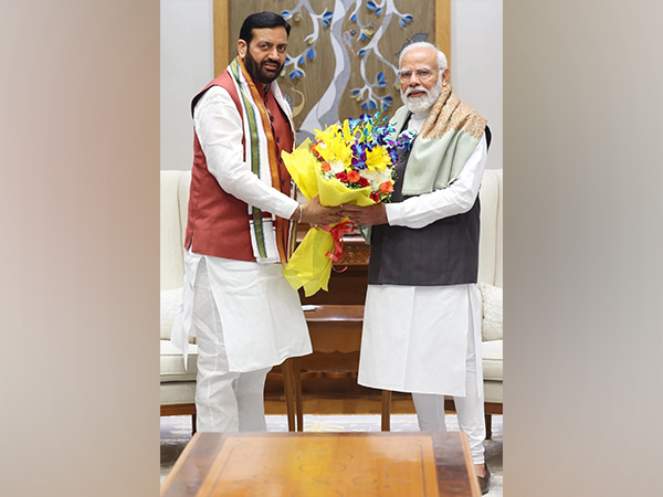 Haryana CM Nayab Singh Saini with PM Narendra  Modi (Photo/ANI)