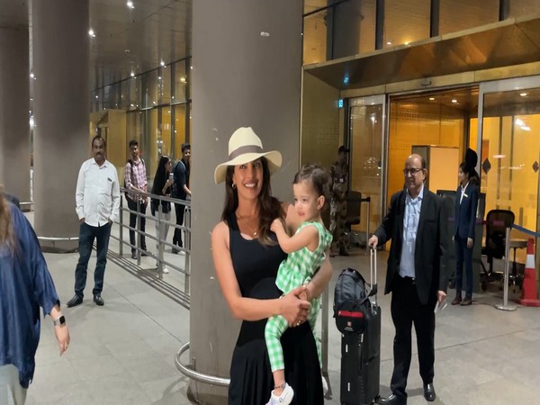 Priyanka Chopra with her daughter (Image source/ANI) 