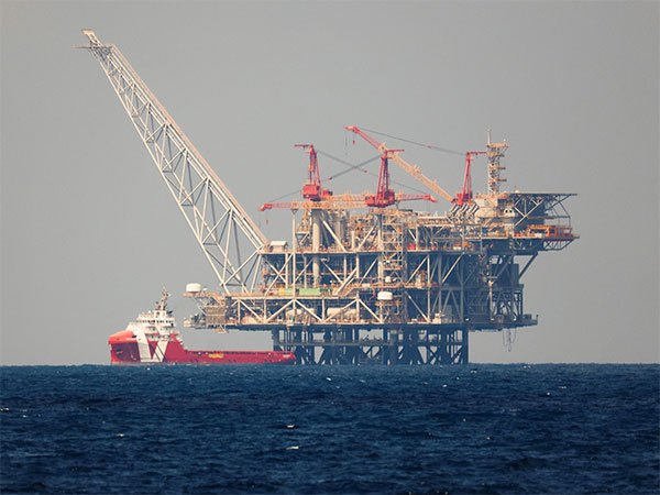 The production platform of Leviathan natural gas field is seen in the Mediterranean Sea, off the Israeli coast of Haifa (Photo/Reuters)