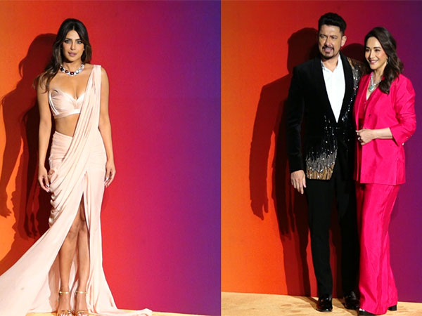 Priyanka Chopra, Madhuri Dixit with husband Shriram Nene (Image Source: ANI)