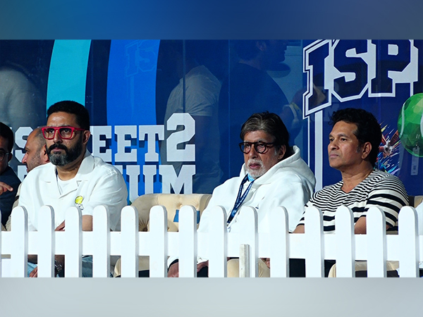 Abhishek Bachchan, Amitabh Bachchan, Sachin Tendulkar (Image Source: ANI)