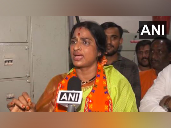 BJP Hyderabad candidate Madhavi Latha (Photo/ANI)