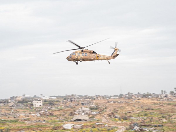 An Israeli military helicopter over Gaza (Photo/TPS)