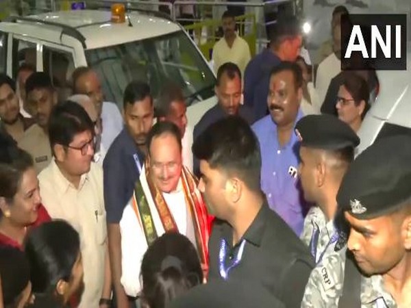 BJP president JP Nadda at Nagpur Airport (Photo/ANI)