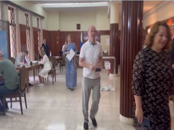 Polling at Russian embassy in India for presidential election (Photo/ANI)
