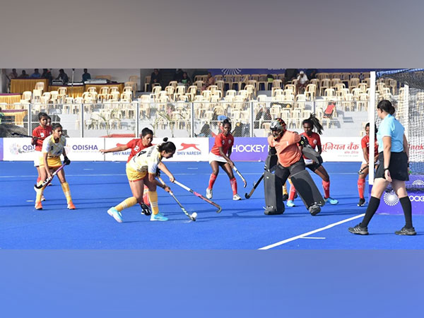Women hockey players in action (Photo: Hockey India) 
