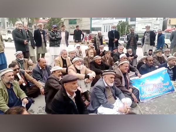 Pensions protest in Pok (Photo/ANI)