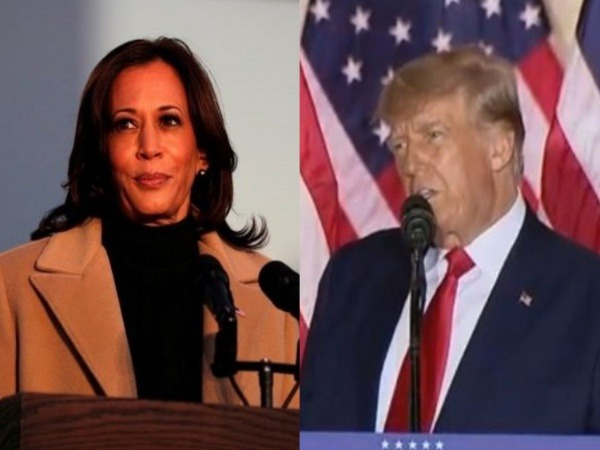 US Vice President Kamala Harris (left) and former US President Donald Trump (right)