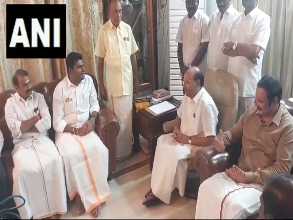 Tamil Nadu BJP President K Annamalai, PMK President Anbumani Ramadoss hold meeting (Photo/ANI)