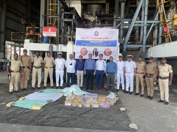 Mumbai customs destroyed 31.948 kgs of NDPS worth 265 Crores rupees (Photo/ANI)