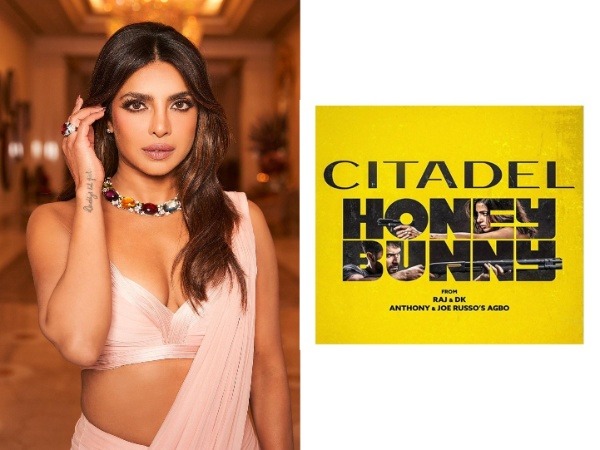 Priyanka Chopra and the poster of 'Citadel' (Image source: Instagram/Prime Video)