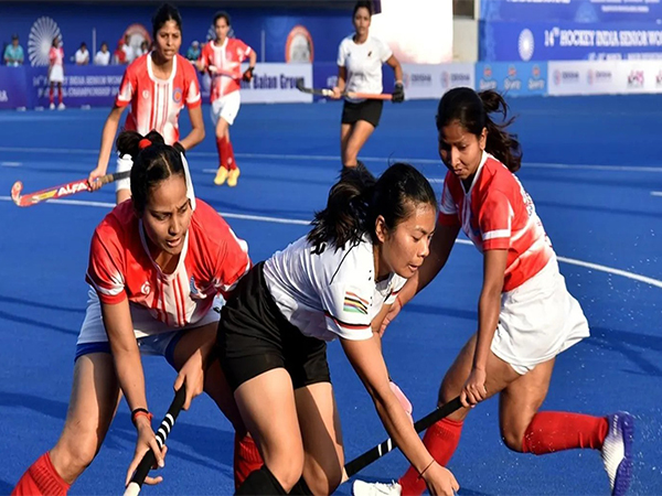 Women hockey players in action (Photo: Hockey India)