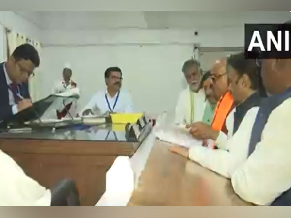 BJP leader Dr Rajesh Mishra filing nomination (Photo/ANI)