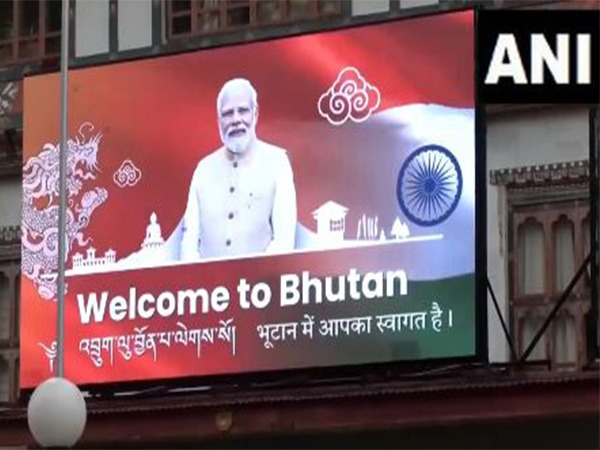 PM Modi's posters across Bhutan. (Photo: ANI)