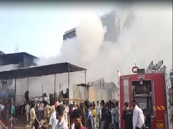 Fire engulfs godown in Pune (Image/ANI)