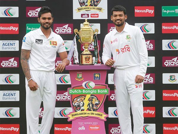 Sri Lanka skipper Dhananjaya de Silva (left) and Najmul Hossain Shanto (right) (Photo: Bangladesh Cricket/X)