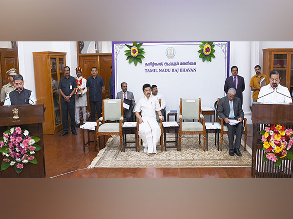 K Ponmudy swears-in as minister in Tamil Nadu state cabinet. (Photo/MK Stalin)