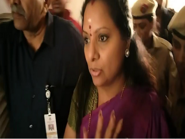 K Kavitha in ED custody. (Photo/ANI)