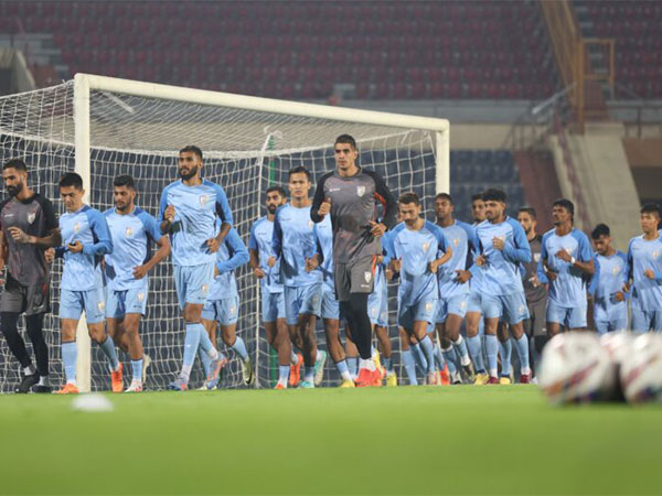 Indian football team during practice session (Image: AIFF Media)