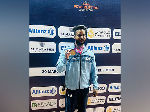 Para Powerlifter Vinay after winning medal at Para Powerlifting World Cup (Image: PCI)