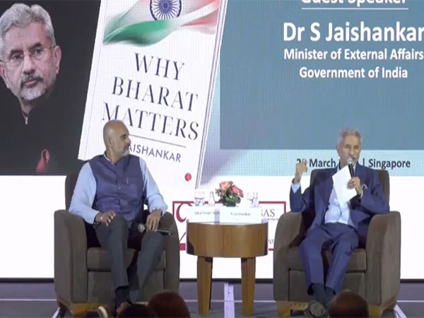 External Affairs Minister S Jaishankar speaking at the event in Singapore (Photo: X @DrSJaishankar)