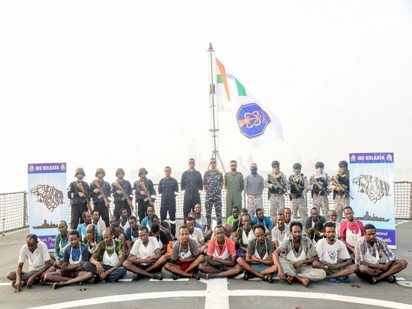 Apprehended 35 Somalian pirates (File Photo/ANI)