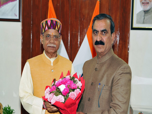 Himachal Pradesh Chief Minister Sukhvinder Singh Sukhu and Governor Shiv Pratap Shukla (File Photo/ANI)
