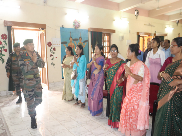 Assam rifles felicitate ex-servicemen, 'veer naris' on Raising Day.