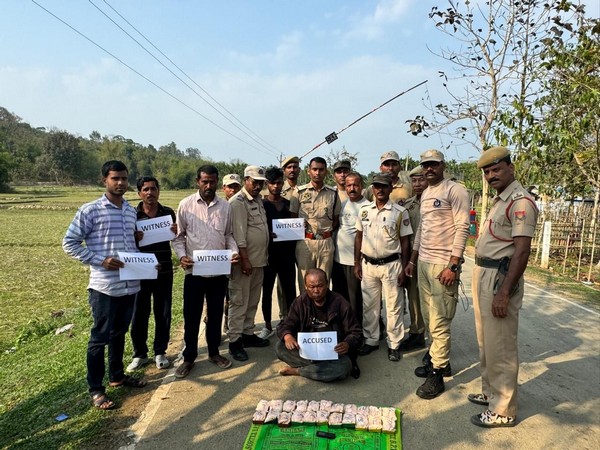 Police seize brown sugar worth Rs 1.50 cr in Cachar (Photo/ANI)