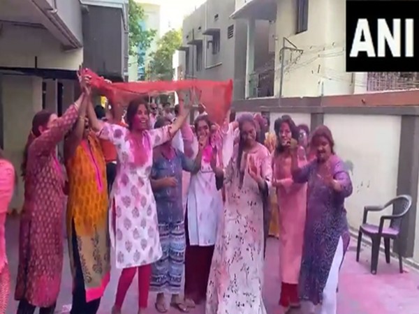 Women celebrating Holi (ANI)