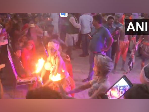 Renowned 'Masaan' Holi celebrated in Gorakhpur (Photo/ANI)