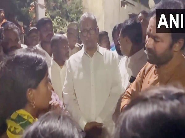 G. Kishan Reddy visits Chengicherla village (Photo/ANI)
