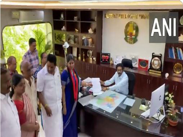 Dravida Munnetra Kazhagam leader Kanimozhi (Photo/ANI)